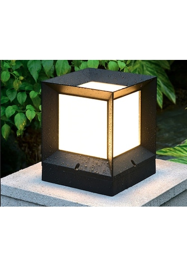 10 Adet Kare Küp Bahçe Aydınlatma Armatürü - Set Üstü Aplik Diğer