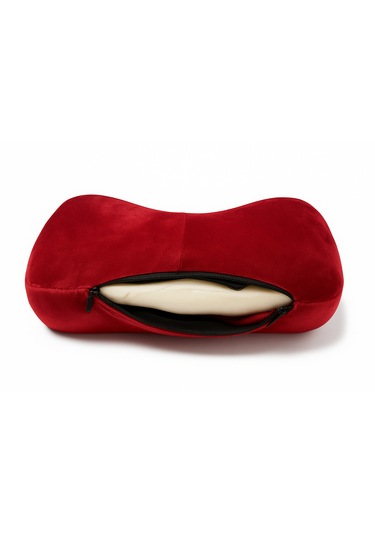 Armegeda Pembe Memory Foam Boyun Destekli Seyahat Yastığı U Şekilli Yastık Wine Red