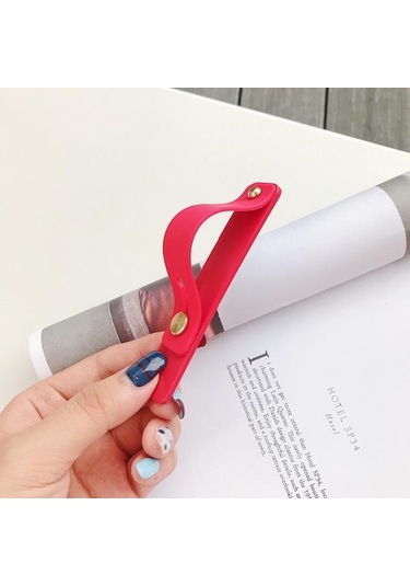 Kırmızı Akıllı Telefon İçin Ayarlanabilir Basit Renkli Silikon Taşınabilir Stand Tutucu Telefon Braketi