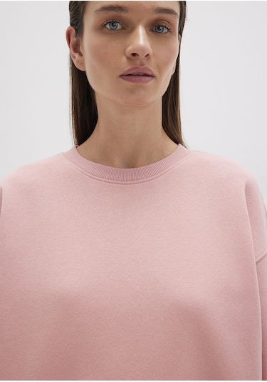 Mavi - Bisiklet Yaka Pembe Basic Sweatshirt 1610198-91003 Pembe
