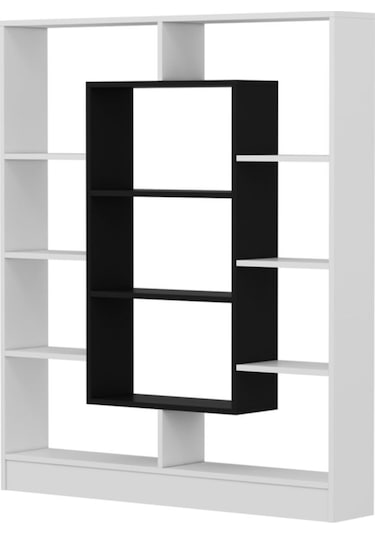 Venüs Kitaplık - Parlak Beyaz / Siyah