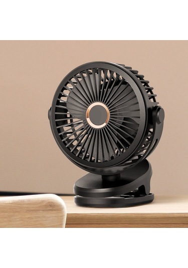 Usb Type-c 10000mah Şarj Edilebilir Taşınabilir Masa Vantilatörü Siyah,