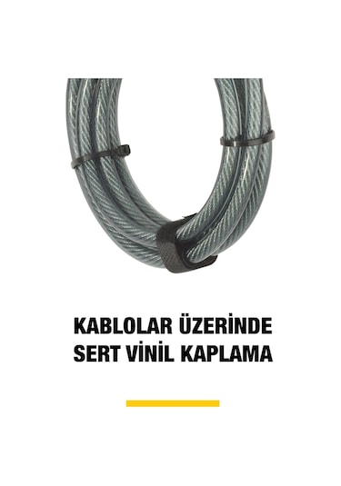 Yale Bisiklet Güvenlik Kablosu 2200 mm Yc1-10-220-1