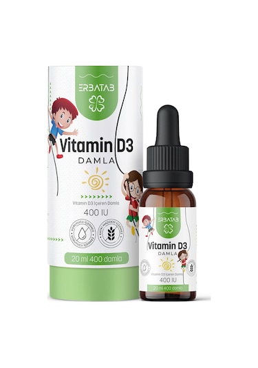 Erbatab Kids Vitamin D3 400 Iu Damla 20 ML