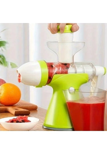 Fastbuy El İle Sıkılan Yeşil Limon Suyu Sıkacağı Şeffaf Kapaklı Çok Fonksiyonlu El Değirmeni Dayanıklı Plastik Evde Taze Meyv Yeşil