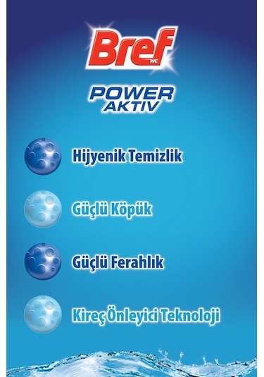 Bref WC Power Aktiv Duopack Katı Tuvalet Bloğu Okyanus 5 x 2'li Paket