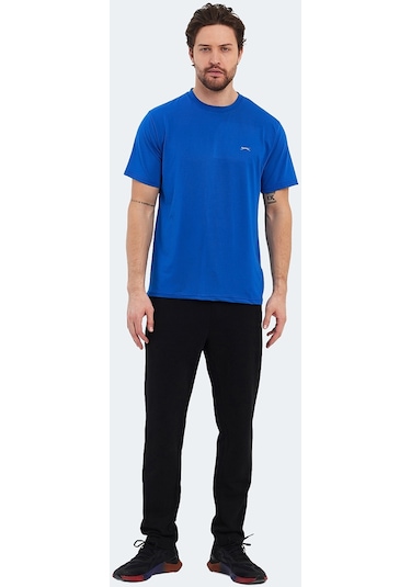 Slazenger OSWIN IN Erkek  Saks Mavi Tişört