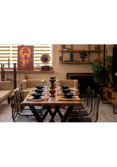 Ntconcept Masif Ağaç Kitaplık-Vitrin (355350983)