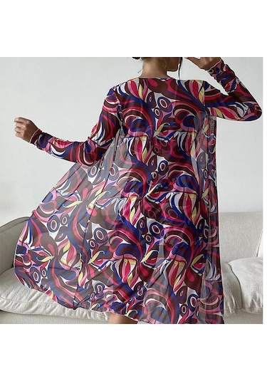 Kadın Mayo Yüksek Bel Bikini Seti Üç Adet Kadın Uzun Kollu Cover Up Mayo Plaj Mayo Pembe