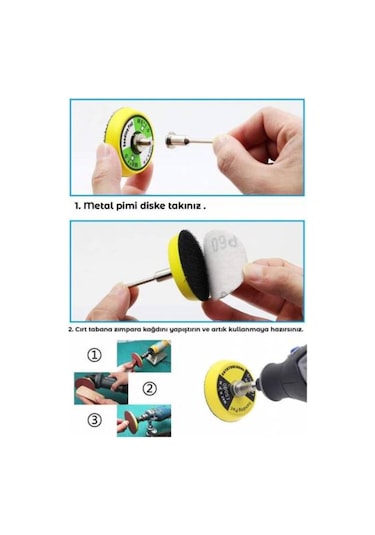 Mini Gravür Makinalar Için Mop Flap Disk Silindir Zımpara Seti