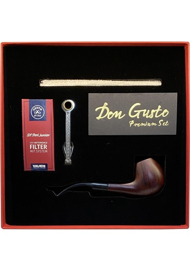 Atomic German 9Mm Gül Ağacı Pipo Seti Eğik Vişne Bordo