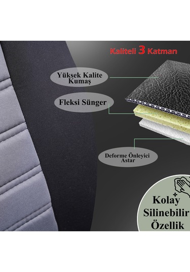 Trend Serisi Citroen C3 İle Uyumlu Tam Set Oto Koltuk Kılıfı