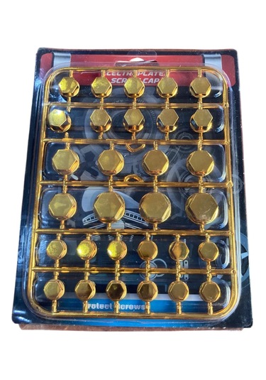 Motosiklet Vida Somun Cıvata Kapağı Kapağı Dekorasyon Sarı Renk