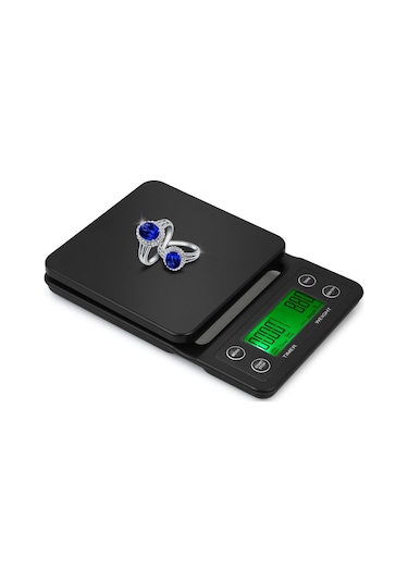 Geeroyoo Siyah/koyu Bordo Renk Seçenekli, 5kg Kapasiteli, Lcd Ekranlı Mutfak Terazisi Aaa Pil Dahil Değil Siyah