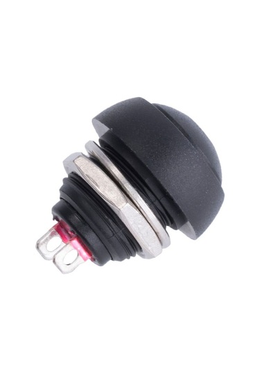 12mm Pbs-33b 2 Pin Push Buton Siyah On Off 1a 250v Mini Yuvarlak Su Geçirmez Anahtar Momentary