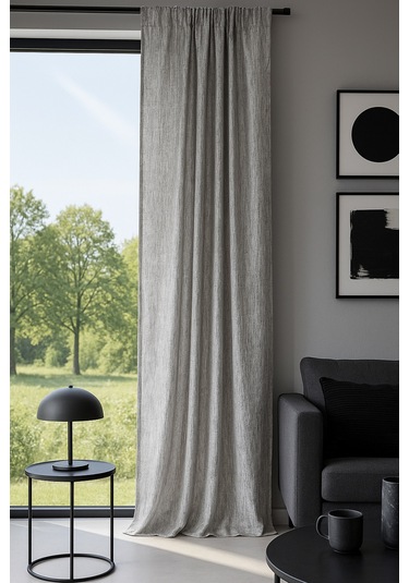 Venice Fon Perde Beyaz Gümüş 200x280 Beyaz