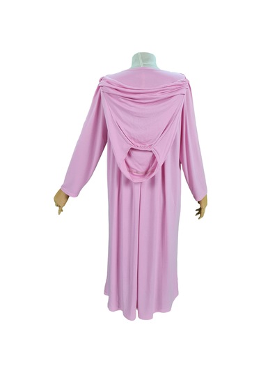 Pratik Tek Parça Organik Kız Çocuk Namaz Elbisesi Pembe