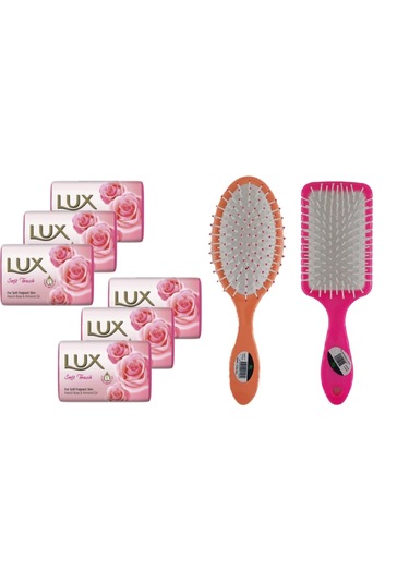 Lux Sabun 80gr Soft Touch 6 Adet Saç Fön Fırçası Renkli Tarak