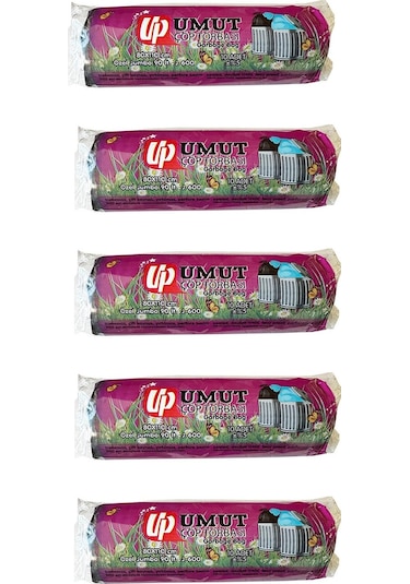 Umut 2 Kat Endüstriyel Jumbo Çöp Torbası Poşeti  Siyah 600 G 5 x 10'lu 80 x 110 CM