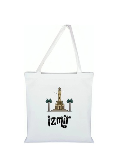 İzmir Baskılı Bez Çanta - İzmirli Çanta Renkli