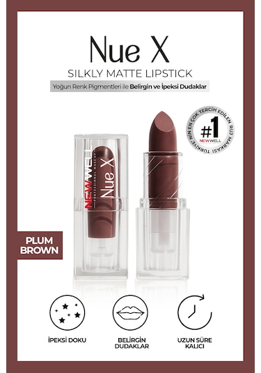 Nue X Silkly Matte Lipstick Plum Brown 05 0