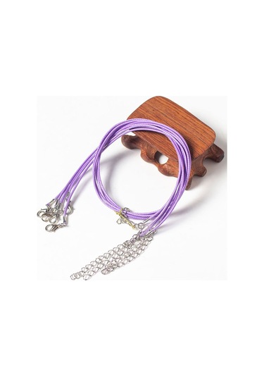 100 Adet Kristal Kolye Kolye Halat Takı Kordon Açık Mor Çok Renkli