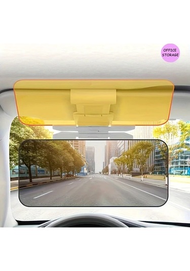 Dashanshop Gece Gündüz Sarı Siyah Anti-glare Araç Güneşlikliği - Uv Filtreli Emniyetli