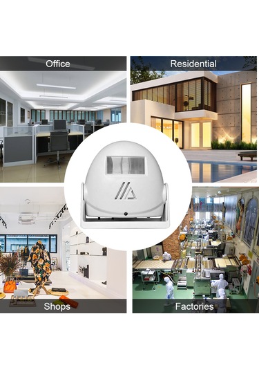 Xindoker "pır Algılamalı Güvenlik Alarmlı Kapı Zili - 3 Modlu, 8 Metre Menzilli, 80db Sesli, Beyaz"