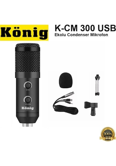 König K-Cm 300 Usb Ekolu Condenser Mikrofon