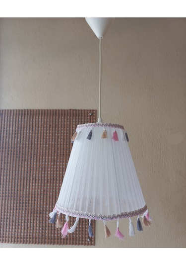 N-64 Beyaz Organze Yatak Odası Çocuk Ve Bebek Odası Avize Beyaz Beyaz