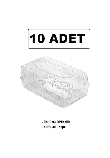 10 Adet Erkek Ayakkabı Saklama Kutusu - Şeffaf Ayakkabı Kabı Seyahat Için Uygundur