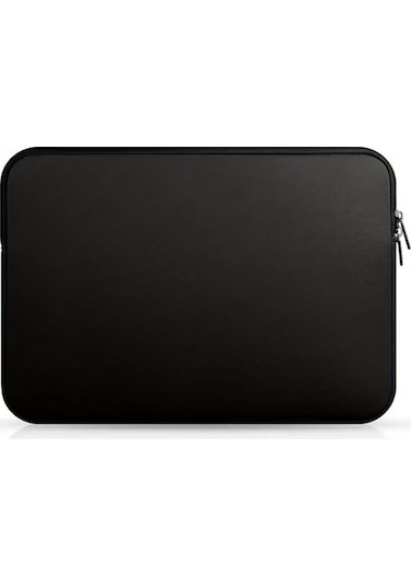 Trendooze Cloudstore 13 İnç Siyah Minimalist Polyester Laptop Kılıfı - Hafif Fermuarlı Çanta Siyah