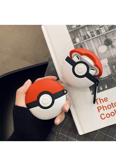 Airpods Pro 3. 2025 Nesil İle Uyumlu Figürlü Kılıf+kanca Kırmızı