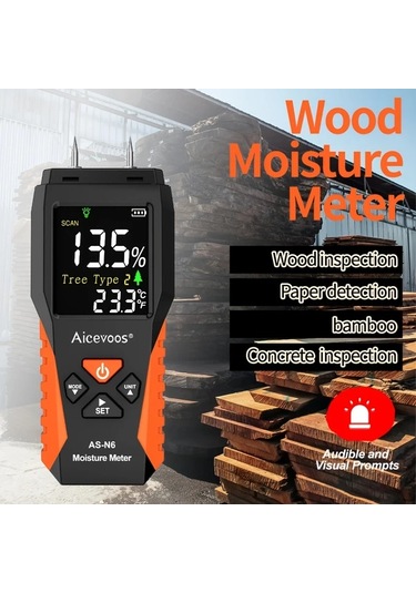 Motion003 Aicevoos Dijital Ahsap Nem Olcer N6 Igne Tipi Su Kacak Dedektor Lcd Ekran Nem Test Ci
