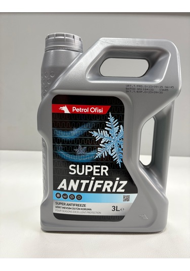 Süper Antifriz 3l Yeşil Saf Antifriz Üretim Tarihi 2025 Mavi