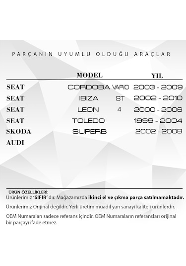Volkswagen, Seat, Skoda Audi Için Kapı Döşeme Klipsi-10 Adet