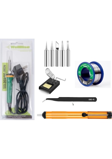 Wellhise Lehimleme Seti Havya Seti Lehim Teli Yedek Uç Lehim Pompası Havya Seti