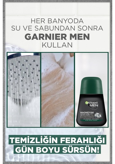 Garnier Men Magnezyum Ultra Kuru Erkek Roll-On 50 ML
