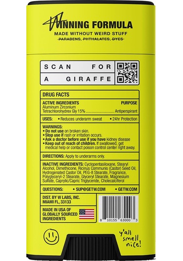 W Labs Original Antiperspirant Stick Deodorant 74gr