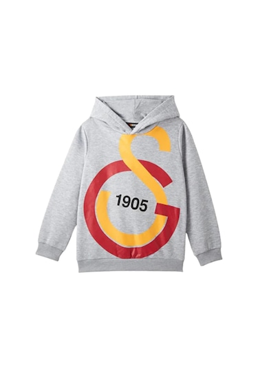 Galatasaray Lisanslı Büyük Logo Gri Çocuk Sweat