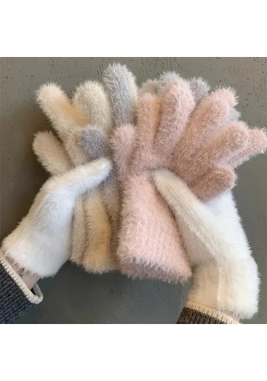 Willowhaven Kadın Termal Kış Eldiveni Gri Dokunmatik Ekran Uyumlu Yumuşak Polar