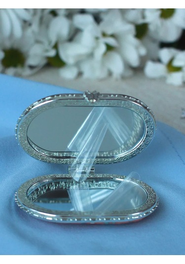 Moltobello Küçük Cep Aynası Arkadaş İçin Hediye 195594624 Gri