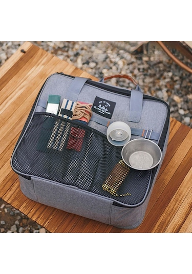 Suntek Kamp Sobası Taşıma Çantası Grill Tailgating Barbekü Gri