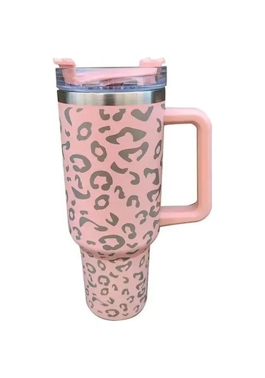 Meadow 304 Paslanmaz Çelik Araba Termosu 40 Oz - Isı Ve Soğuk Koruma Taba - Pudra 1 L Taba - Pudra