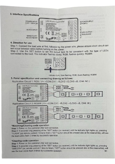 Rgb / Rgbw Müzik Sese Duyarlı Kontrol Cihazı 23309870
