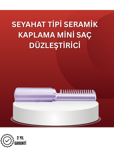 Isıtmalı Saç Düzleştirici Fırça Kablosuz Ve Hafif Tasarım