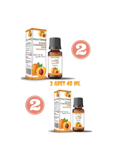 Multidem Kaysı Çekirdeği Sabit Bitkisel Yağ  2x 20 ml