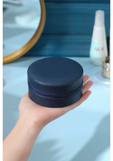 Chavin Deri Seyahat Yüzük Küpe Kolye Takı Kutusu St1-69lc Siyah