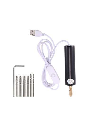 Reçine İçin 0,7-1,2 Mm Mikro-elektrikli El Matkabı Seti, Elektrikli Mini Matkap