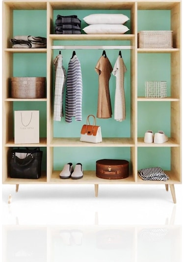 Floradesign Aden 4 Dört Kapaklı Aynalı Gardırop /elbise Dolabı / Gardırop